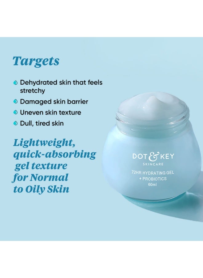 Dot & Key 72HR HYDRATING GEL + Probiotics Moisturizer for Face | With Hyaluronic Acid, Kombucha & Rice Water | Lightweight gel Moisturizer | For Dull, Tired & Uneven Skin Tone I For All Skin Types | 15ml - Image 4